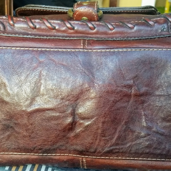 Mania Brown Leather Tote - Picture 5 of 9